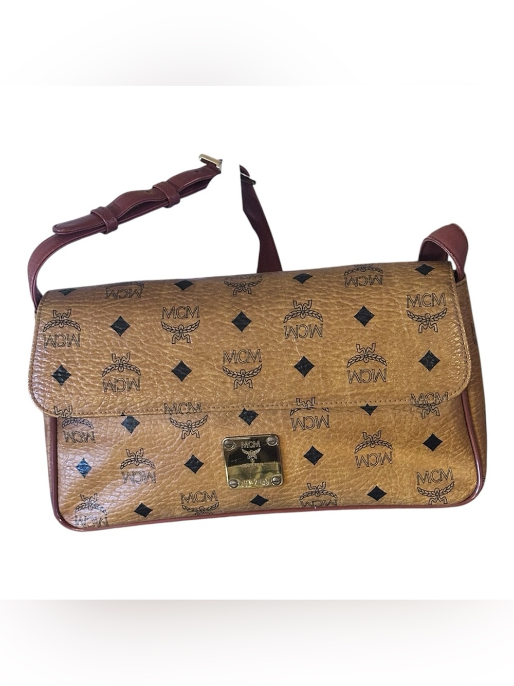 Vintage MCM Visetos flap shoulder bag